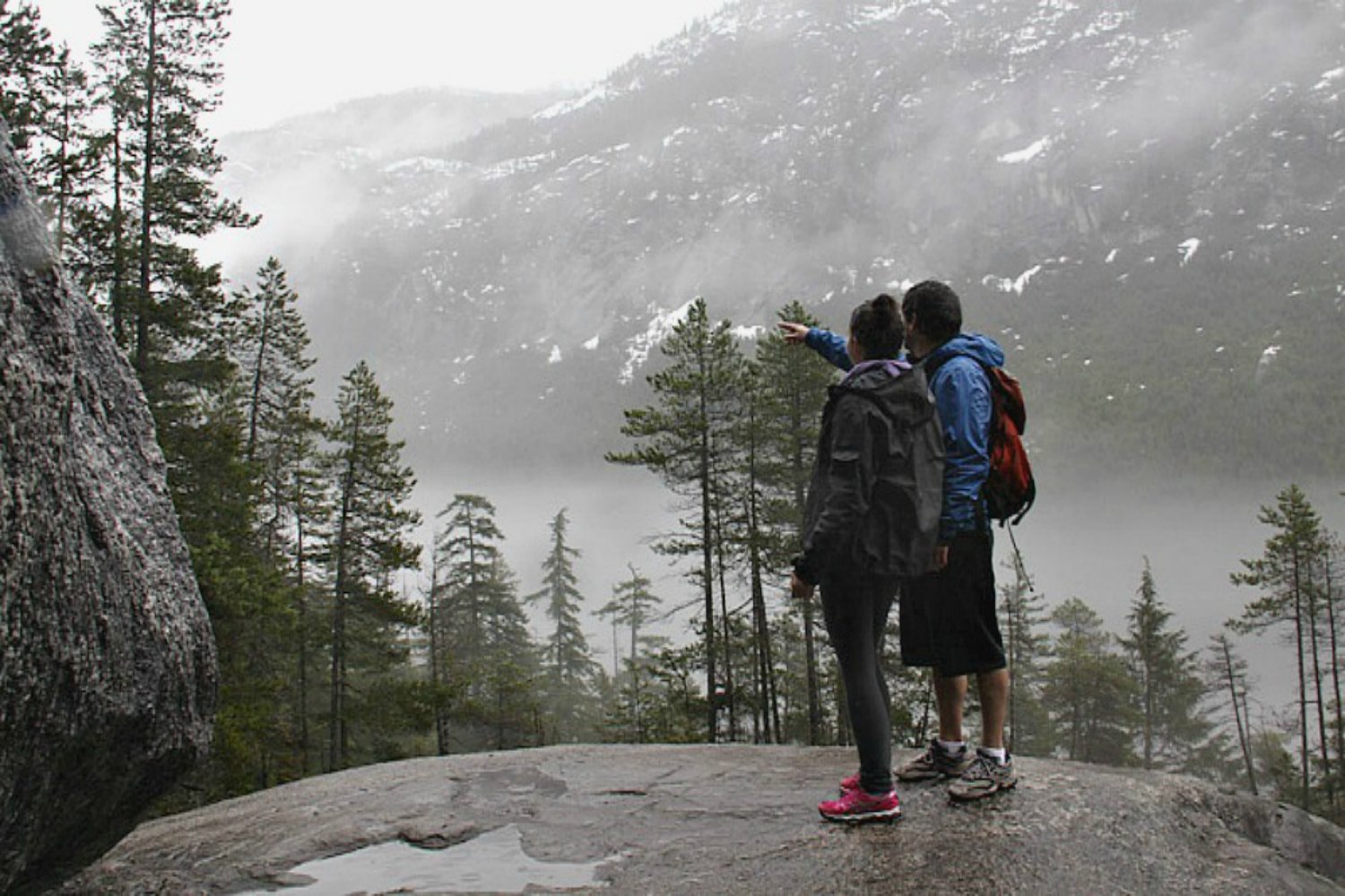 Rainy day view from the Stawamus Chief The Stawamus Chief