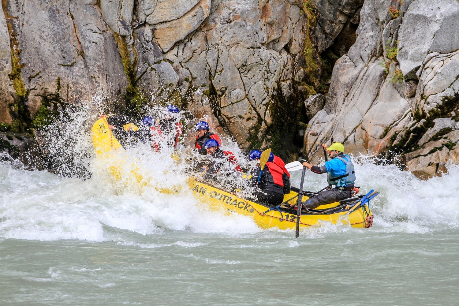 raft in rapids