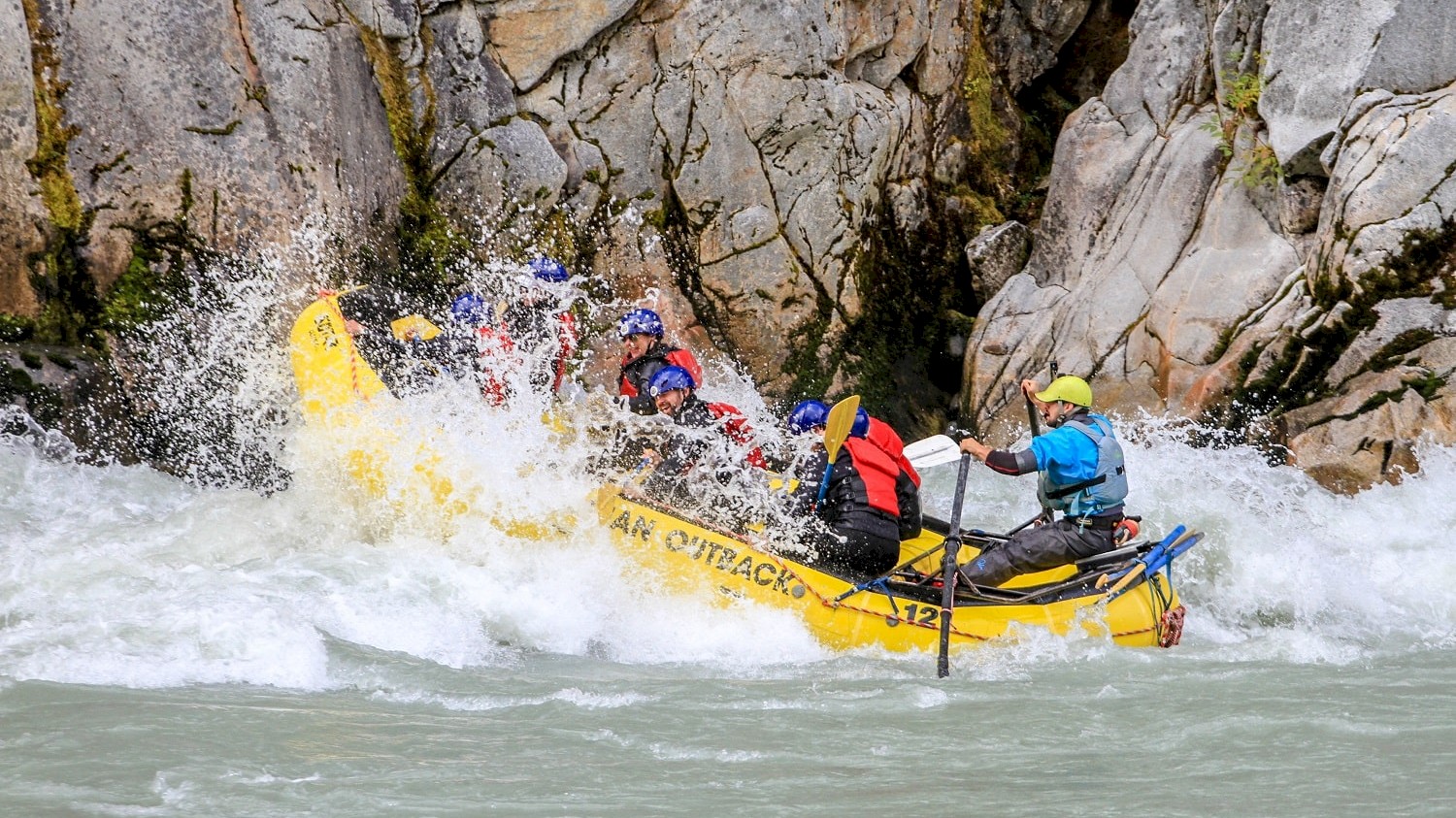 raft in rapids