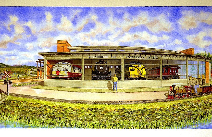Artist's rendering of the Railway Museum of British Columbia in Squamish