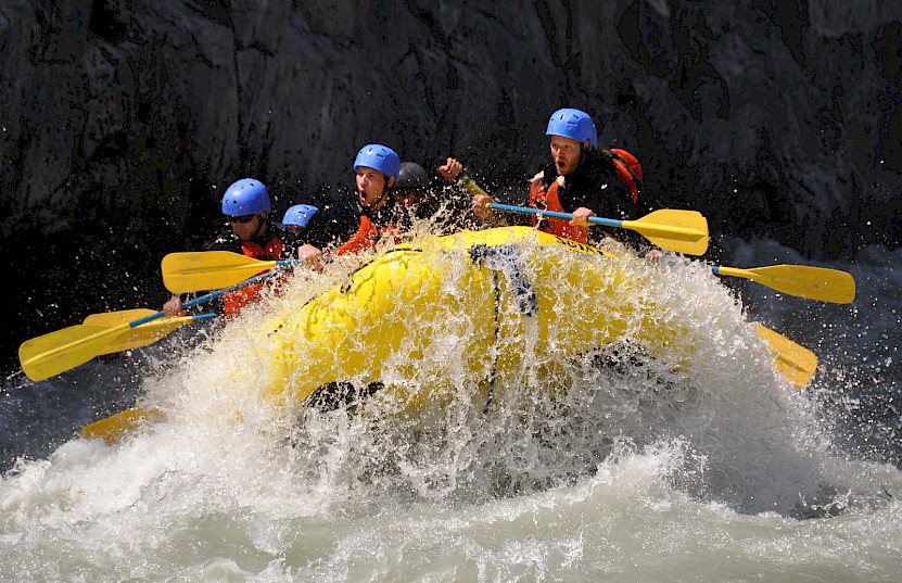 Group on a raft on the Squamish river