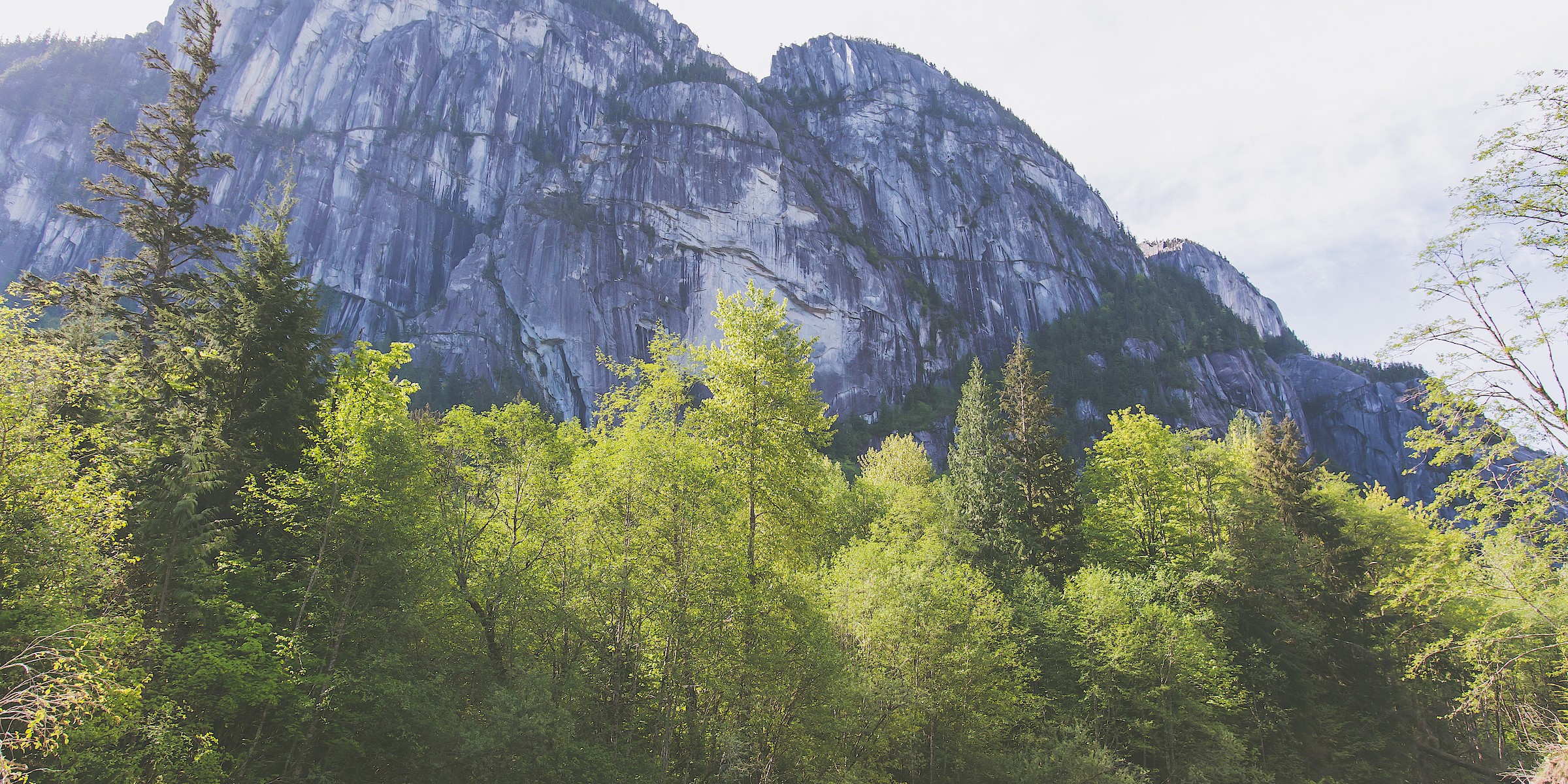 View of the Squamish Chief from the Stawamus River