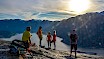 Hikers at sunset on the Stawamus Chief