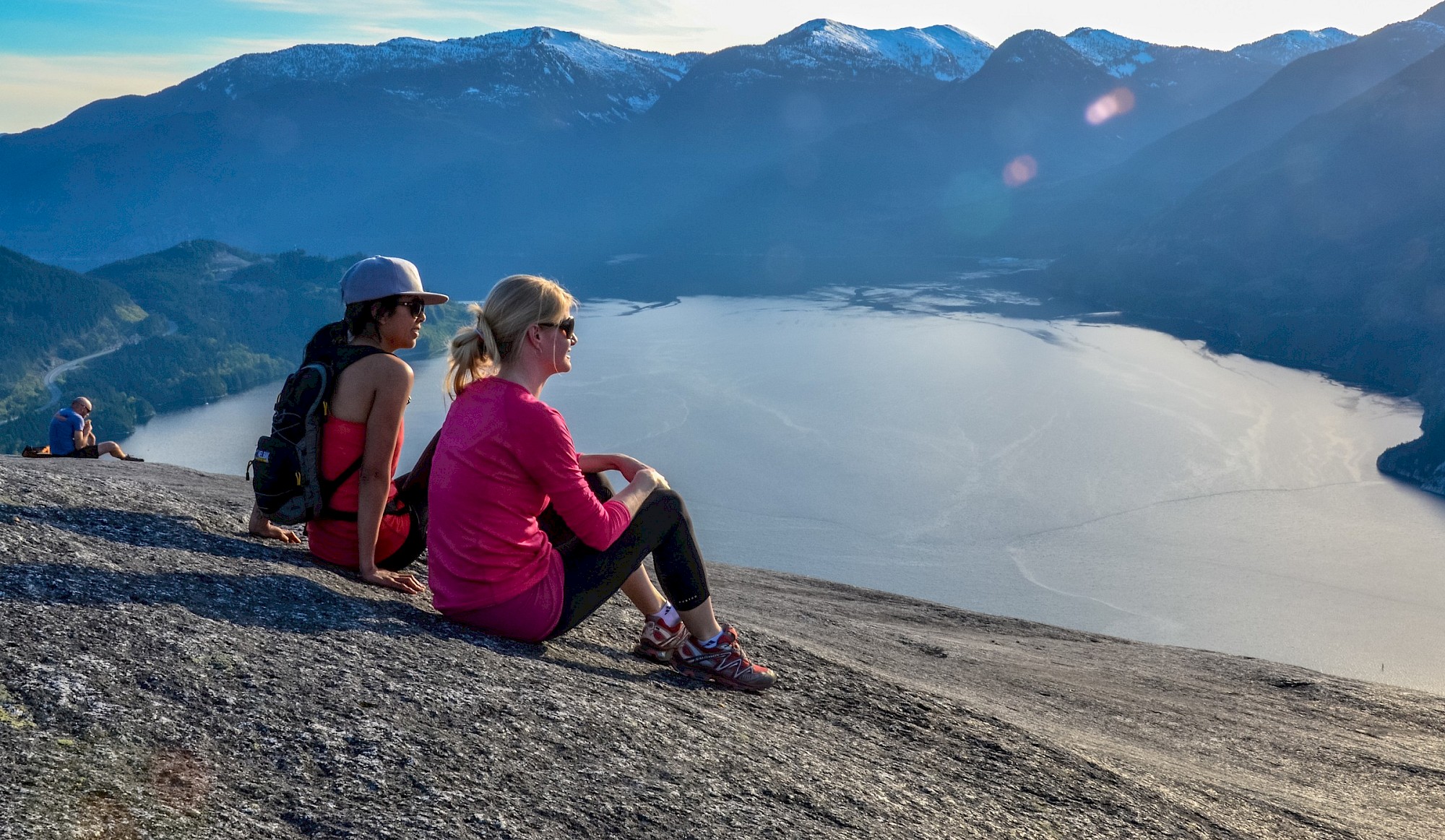 Taking in the view on the peak of the Stawamus Chief