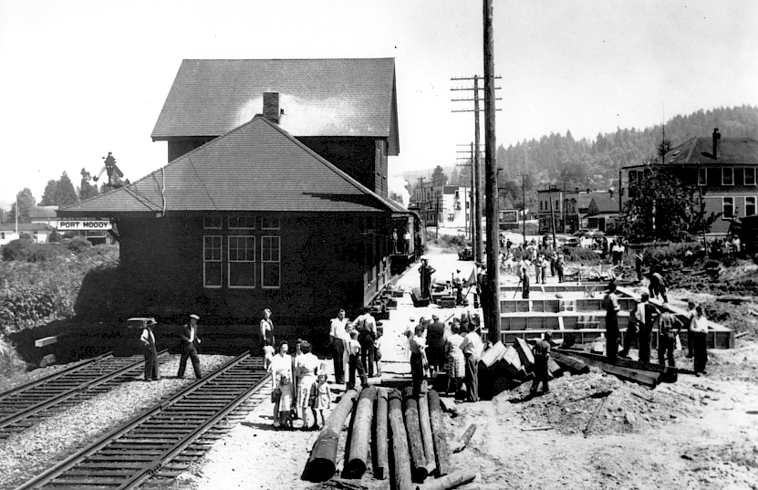 Historical photo of the Squamish Train Station