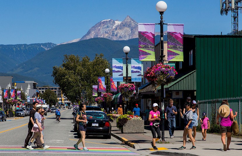A sunny summers day in downtown Squamish