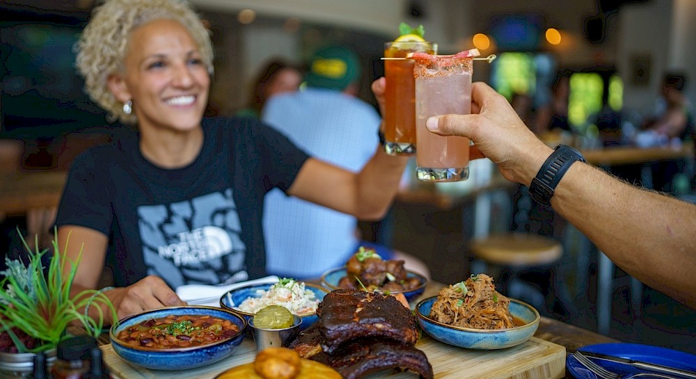 Couple dining at Free Bird in Squamish