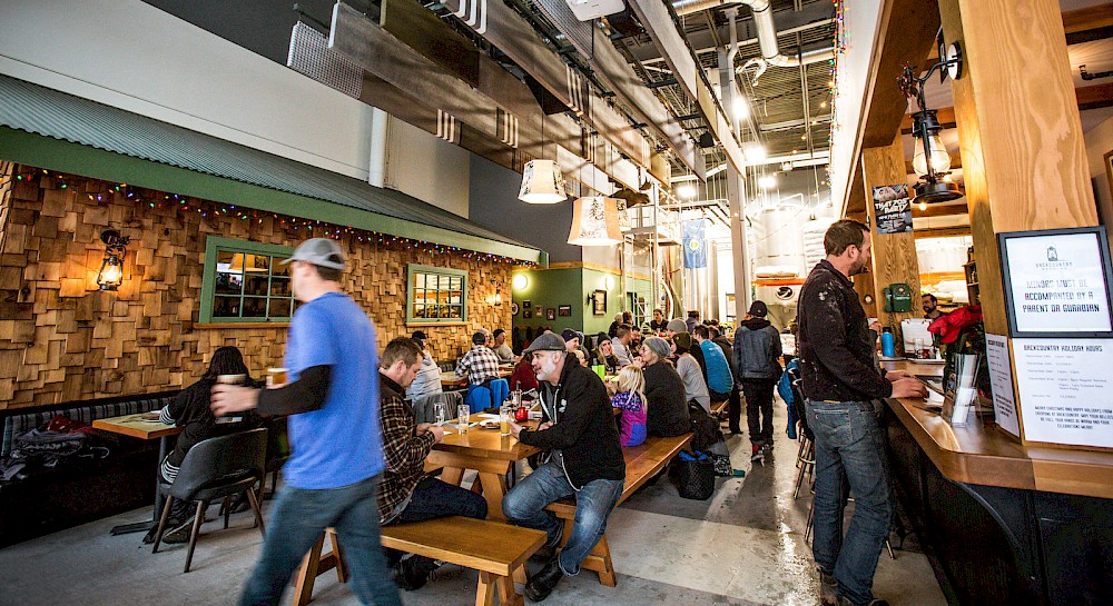 People enjoying a visit to Backcountry Brewery