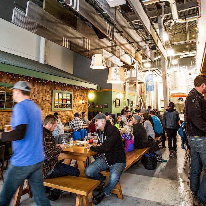 People enjoying a visit to Backcountry Brewery