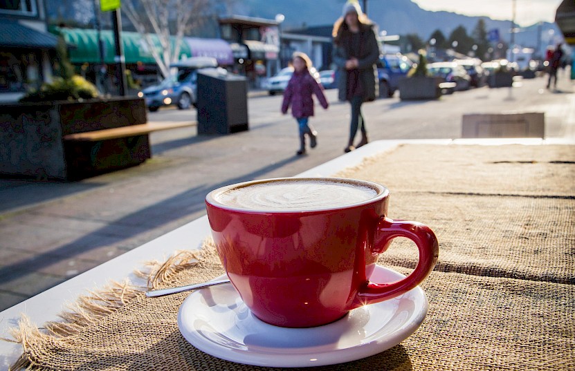Coffee in downtown Squamish