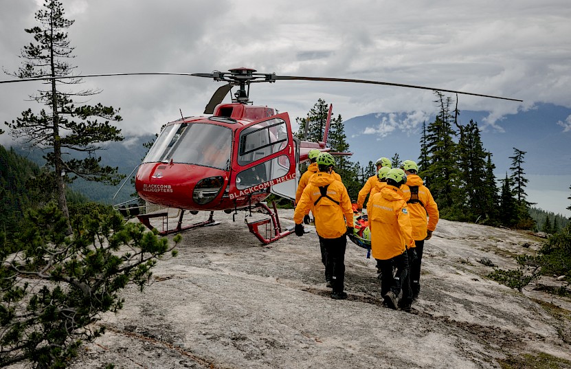 Squamish SAR volunteers responding to a call