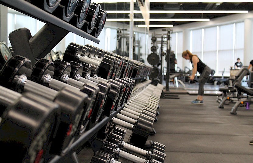 People working out in a gym