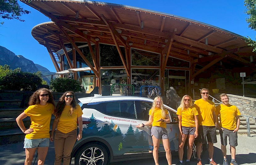 Group of Squamish destination stewards outside of the Adventure Centre