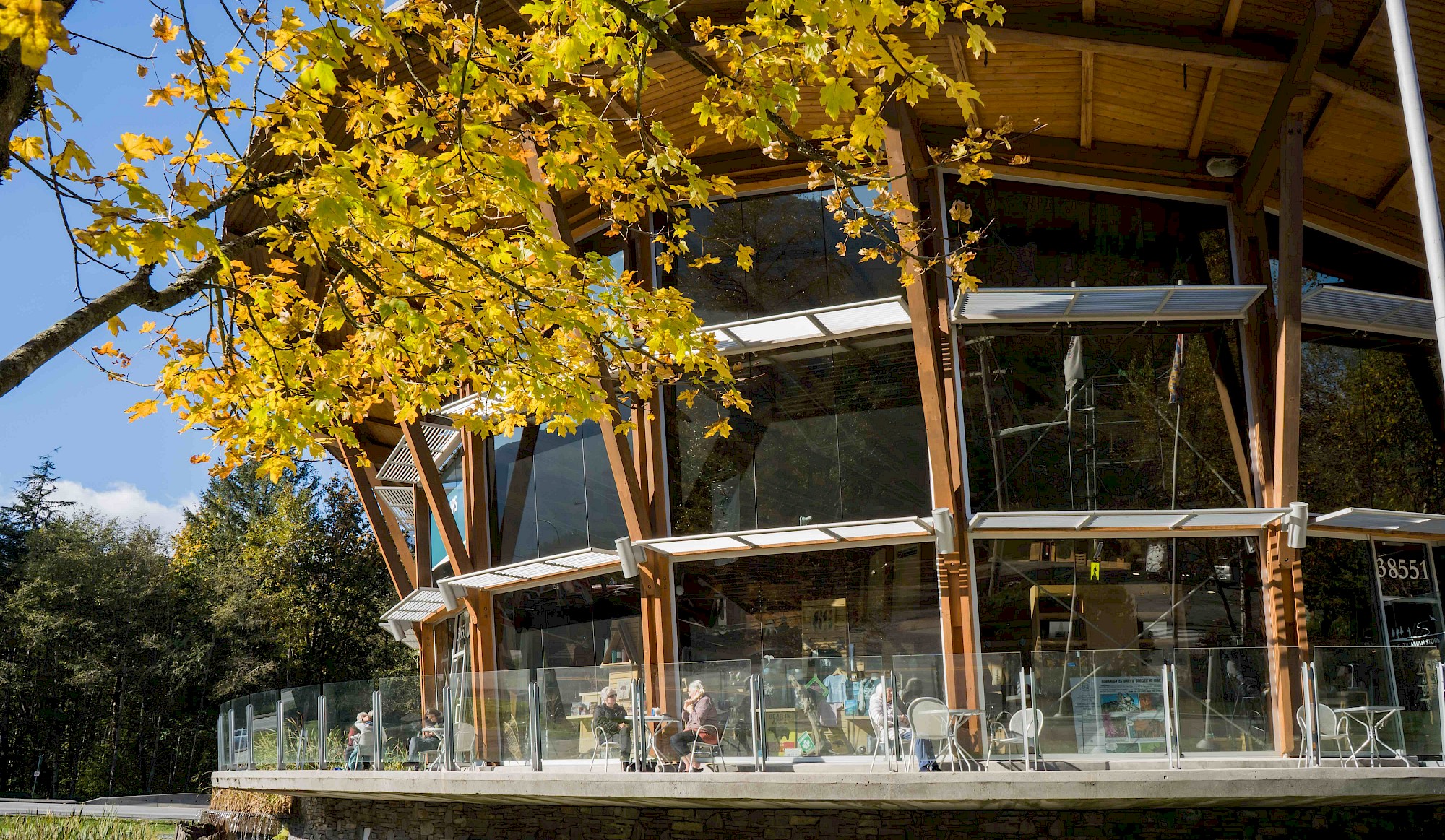 The Squamish Adventure Centre on a sunny day