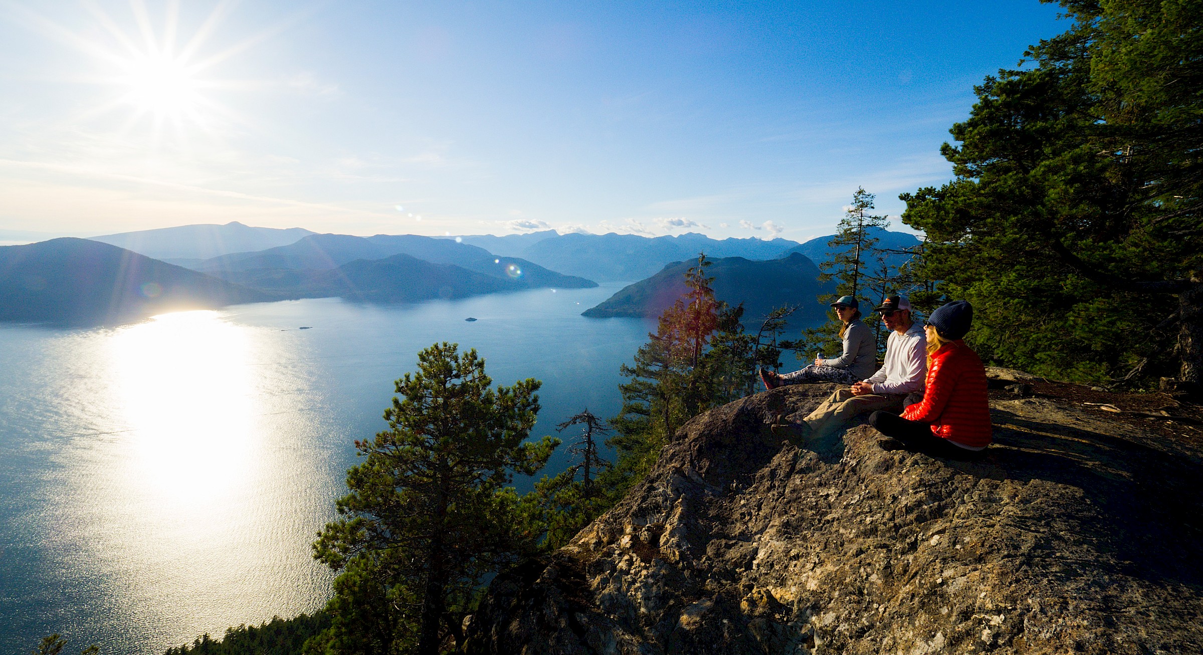 Female friends enjoying the view after hiking Murrin Loop Trail