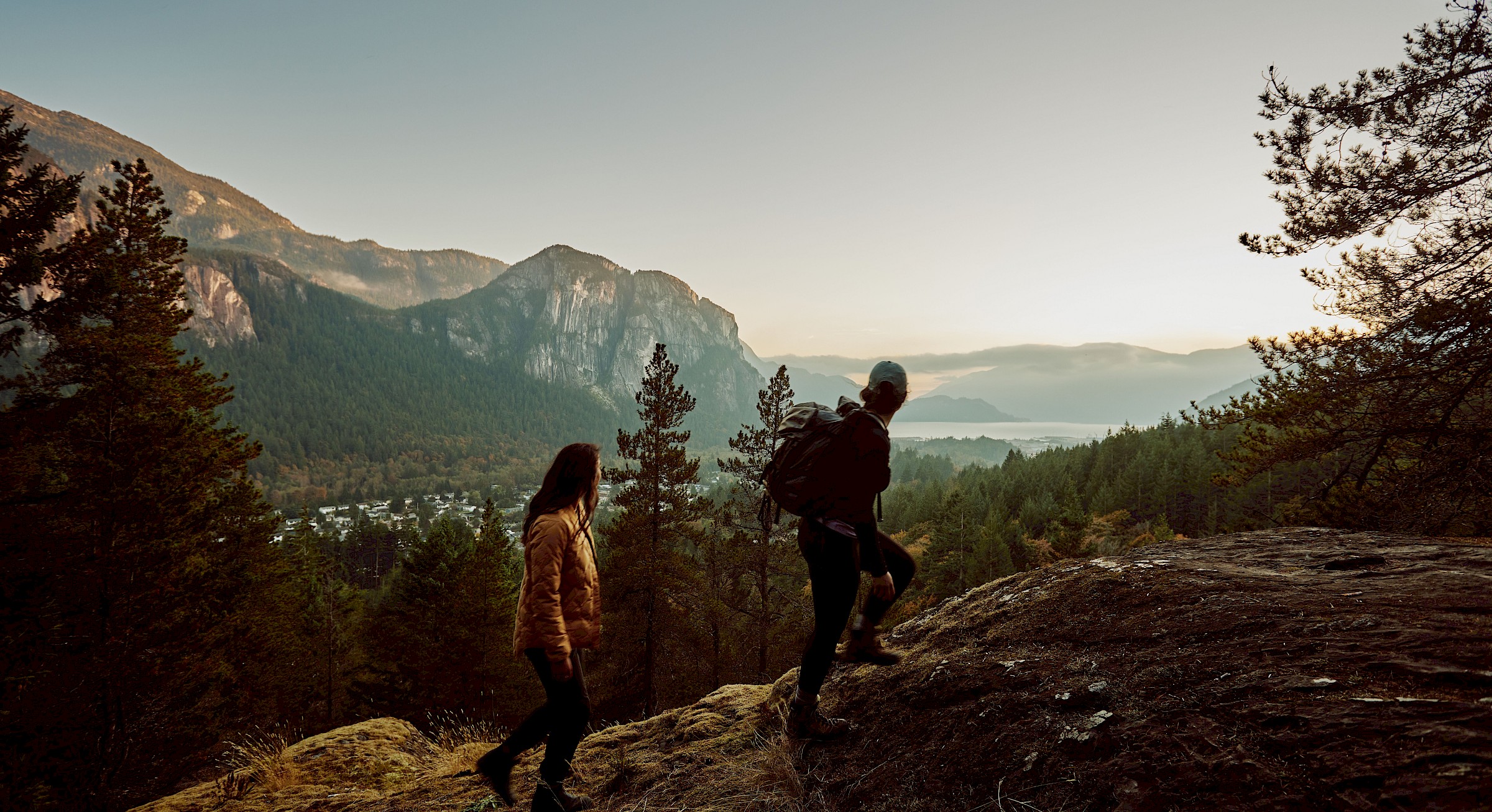 Climber overlooking Squamish