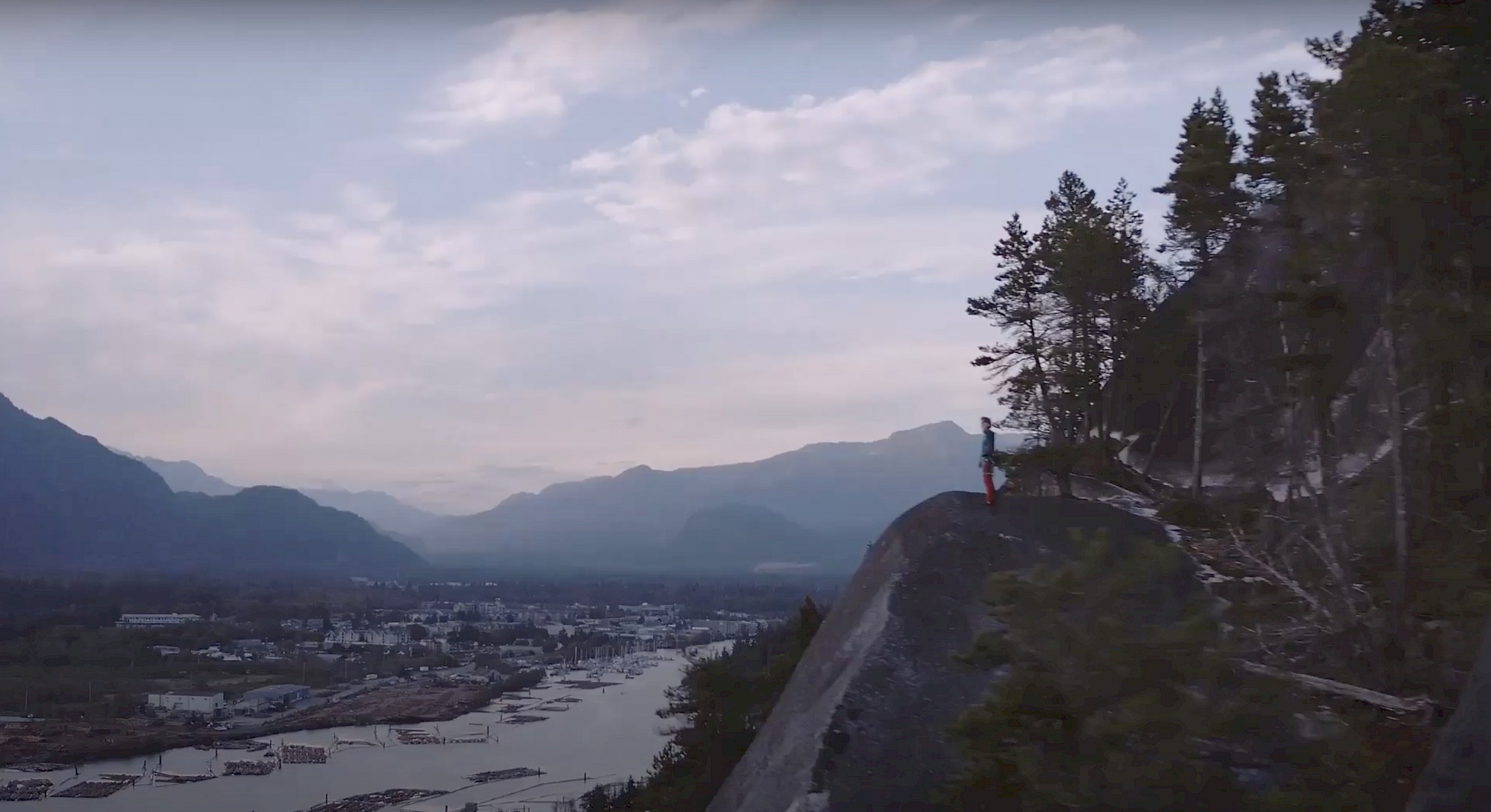 Climber overlooking Squamish
