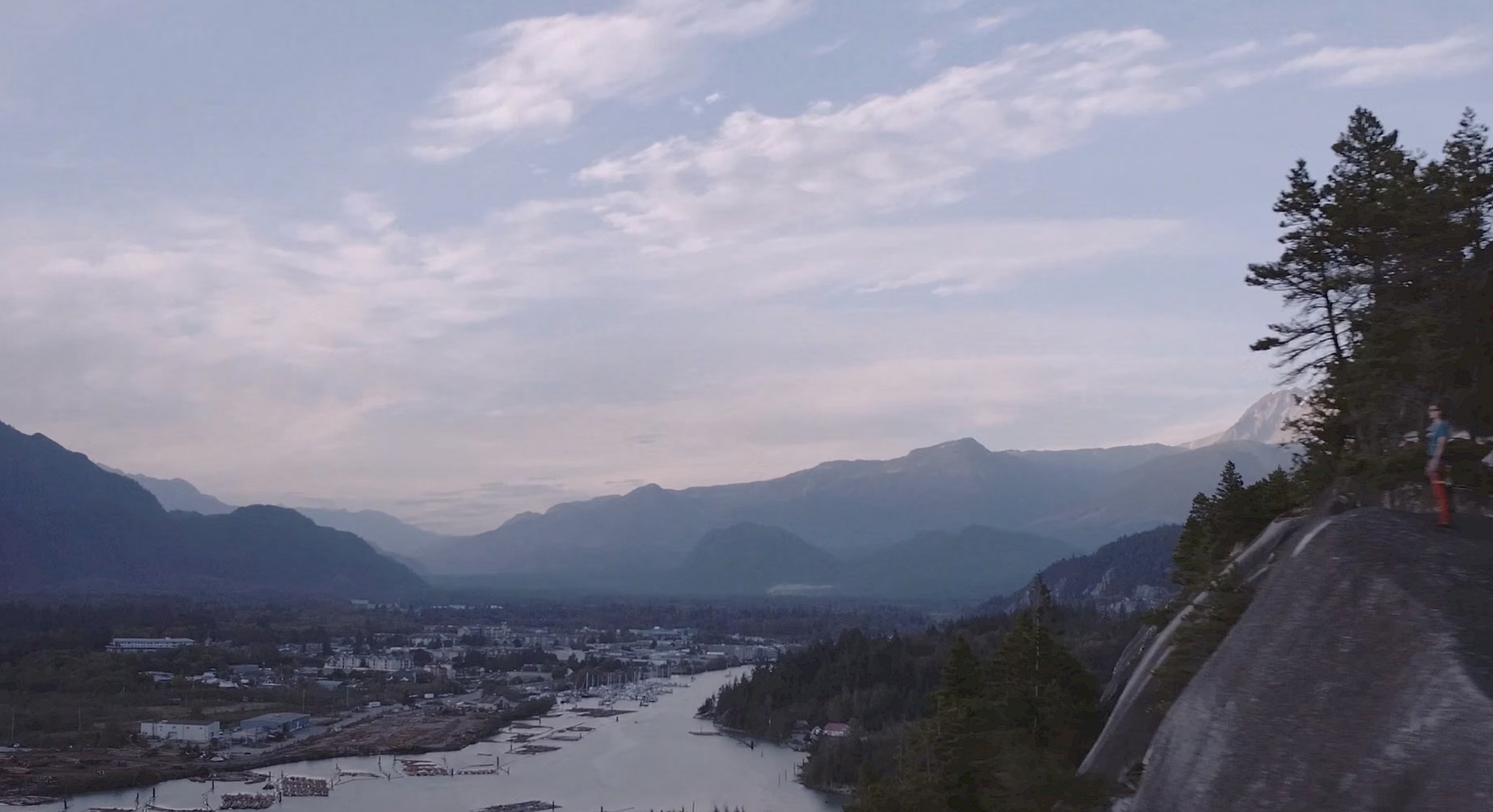 Climber overlooking Squamish