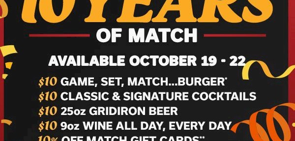 Match 10 Year Anniversary