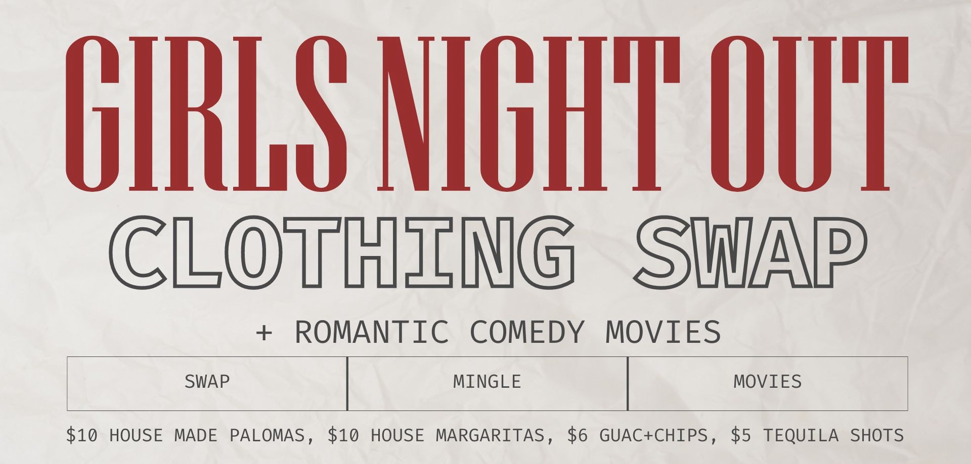 Girl's Night Out | Movie Night & Clothing Swap