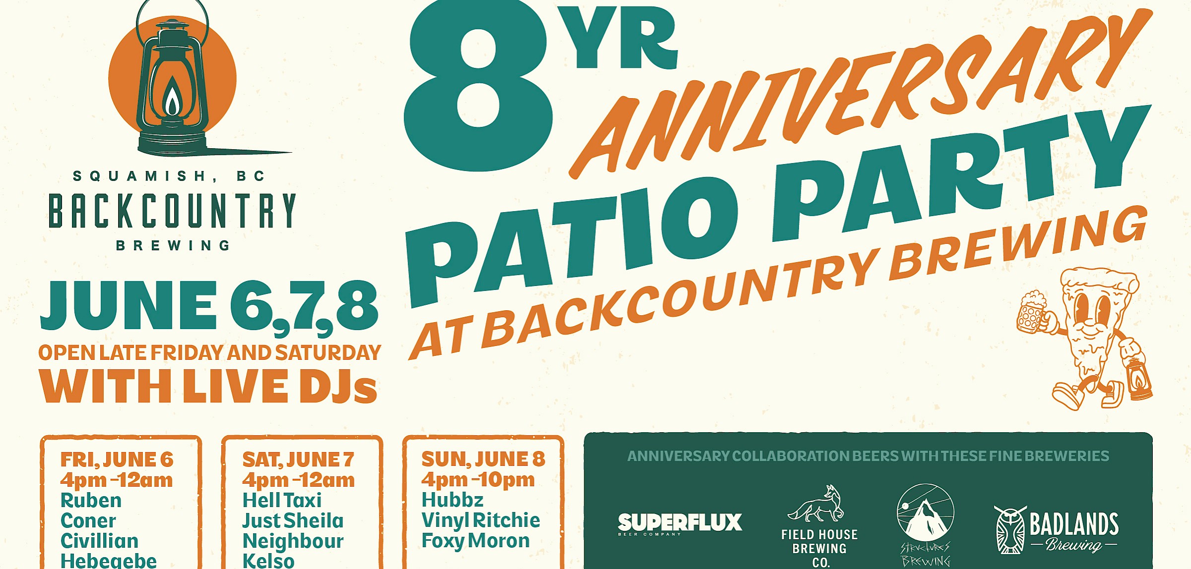 Backcountry Brewing 8 Year Anniversary Patio Party