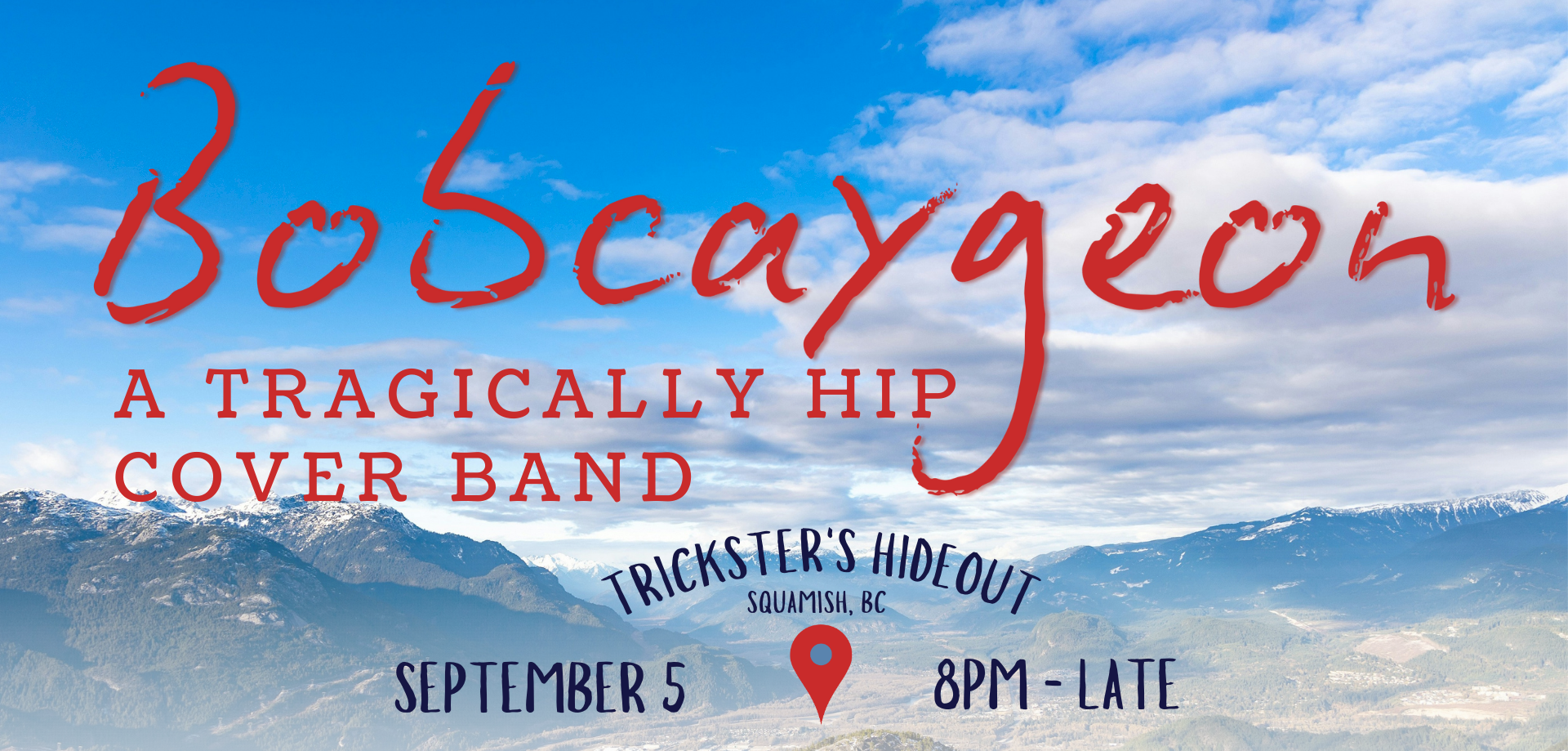 BOBCAYGEON: Tragically Hip Tribute Band