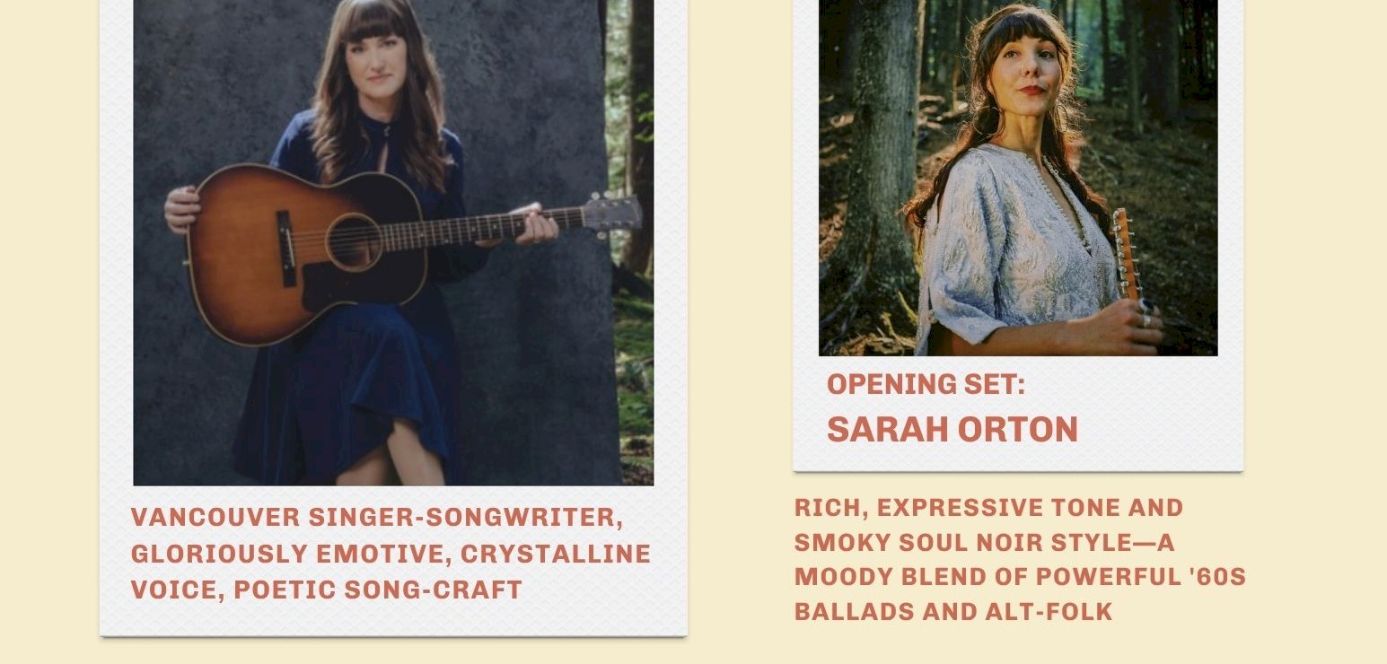 LIVE MUSIC @ THE BAG: SUZIE UNGERLEIDER & SARAH ORTON