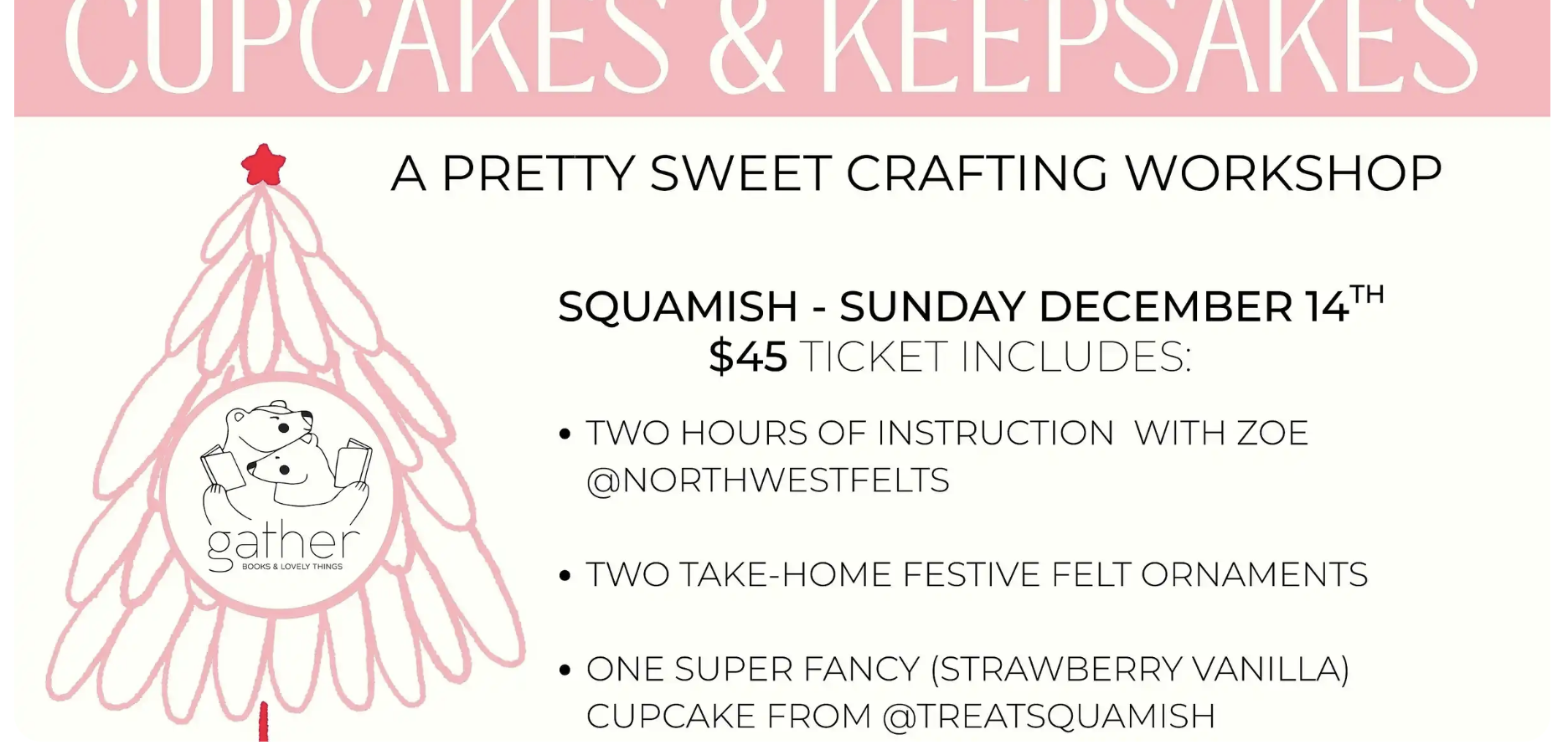 Cupcakes and Keepsakes Workshop at Gather Bookshop