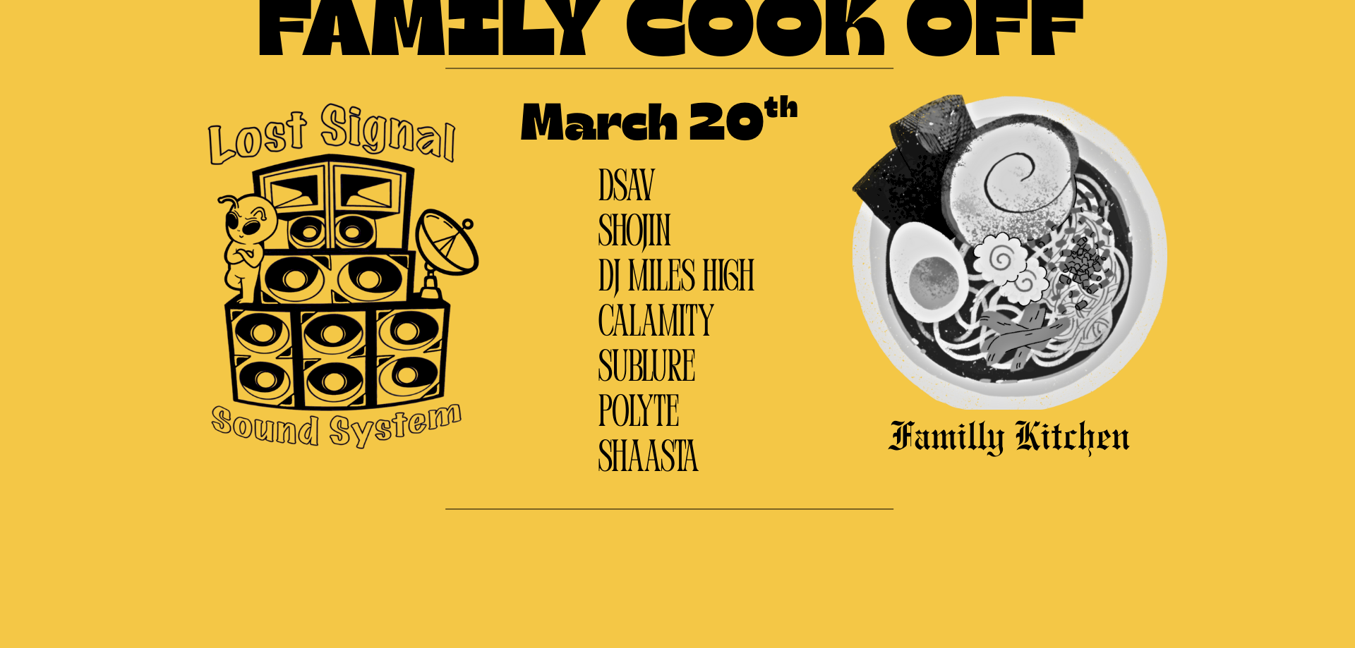 Family Kitchen x Lost Signal Sound System Present: FAMILY COOK OFF