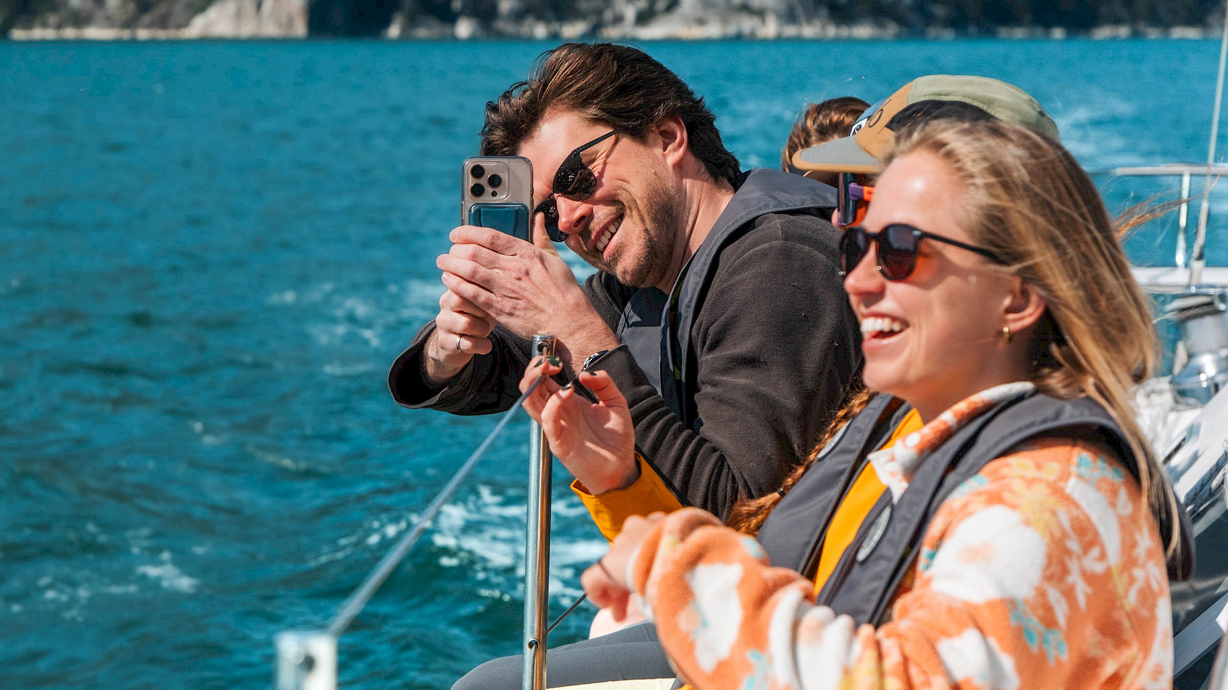 Man and woman on sailboat