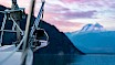Sunset shot over the Howe Sound form a sailboat