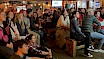 Fans watching a game at The Backyard