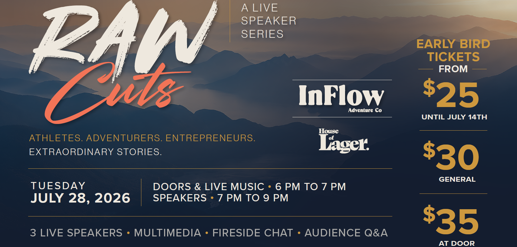 Raw Cuts - a live speaker series about extraordinary stories