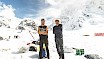 Michael Gardner and Sam Hennessey in the snowy alpine
