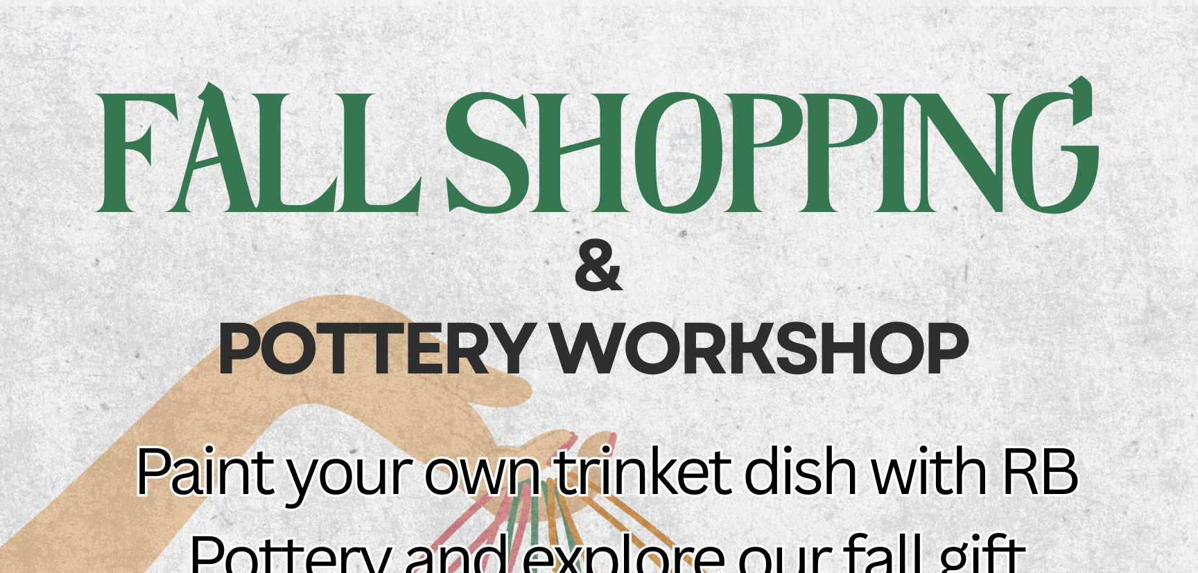 Trinket Dish Painting Workshop & Shopping
