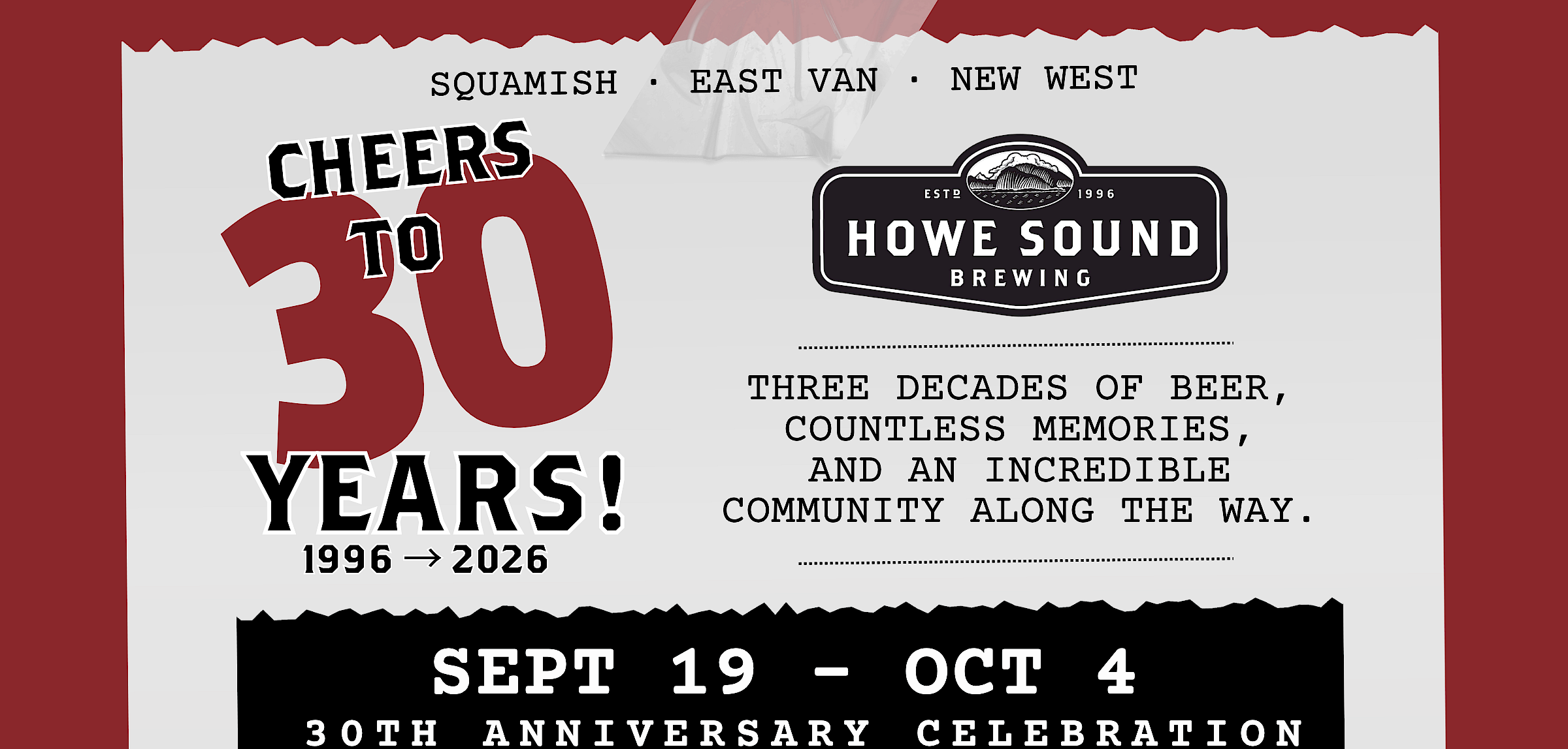 Cheers to 30 Years of Howe Sound Brewing!