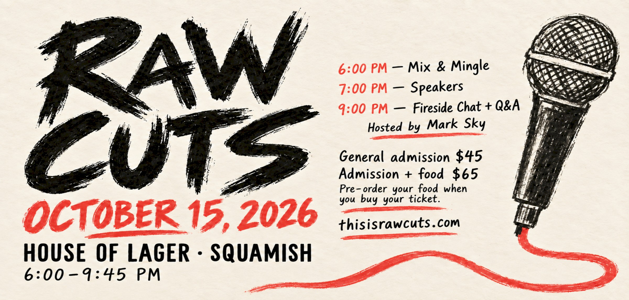 Raw Cuts - a live speaker series about extraordinary stories